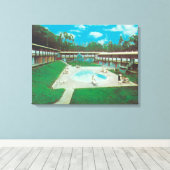 Uitzicht van de Golden-T-shirt Canvas Afdruk (Insitu (Houten vloer))