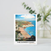 Uitzicht van de Gower-kust, zuidwales Briefkaart (Staand voorkant)