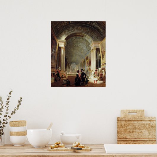 Uitzicht van de Grande Galerie van het Louvre, 184 Poster (Keuken)