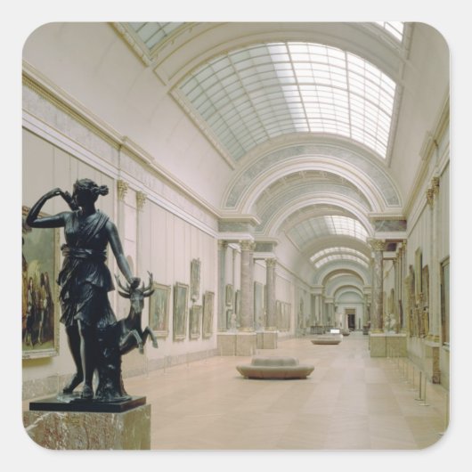 Uitzicht van de Grande Galerie Vierkante Sticker (Voorkant)