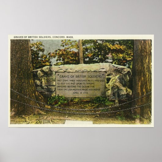 Uitzicht van de Grave van de Britse soldaten Poster (Voorkant)