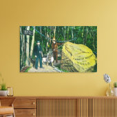 Uitzicht van de grootste goudhong ter wereld canvas afdruk (Insitu (Woonkamer))