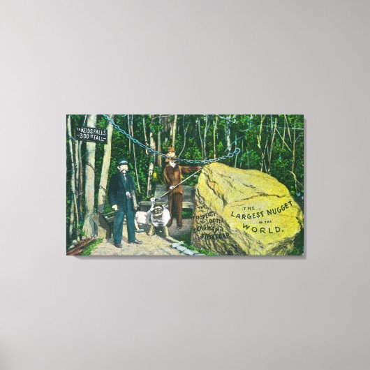 Uitzicht van de grootste goudhong ter wereld canvas afdruk (Voorkant)