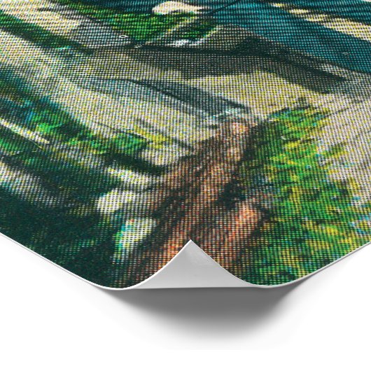 Uitzicht van de grootste goudhong ter wereld poster (Hoek)