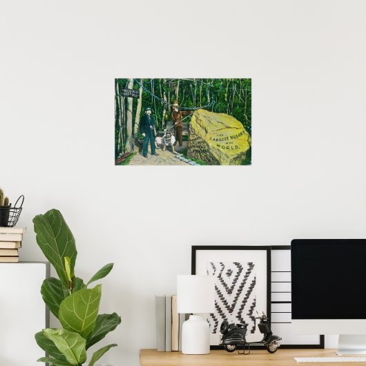 Uitzicht van de grootste goudhong ter wereld poster (Thuiskantoor)