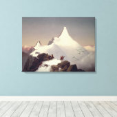 Uitzicht van de Grossglockner-berg Canvas Afdruk (Insitu (Houten vloer))