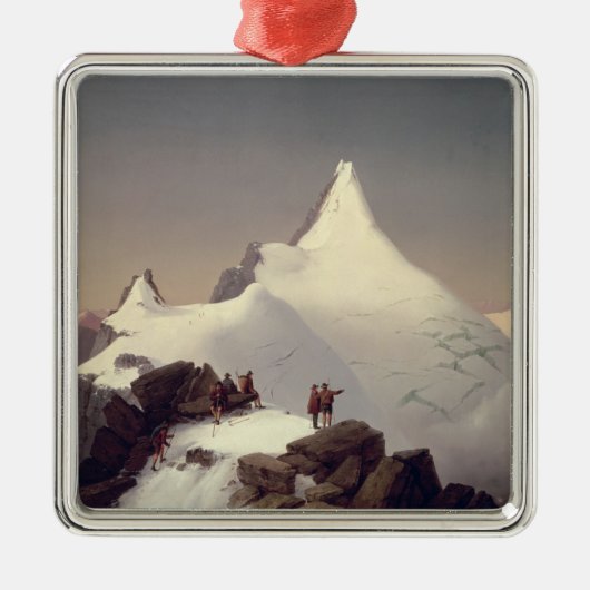 Uitzicht van de Grossglockner-berg Metalen Ornament (Voorkant)