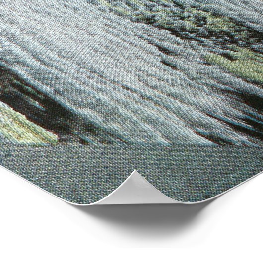 Uitzicht van de grot van de winden in de winter poster (Hoek)