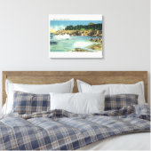 Uitzicht van de grot van Kind op Squirrel Island Canvas Afdruk (Insitu (Slaapkamer))