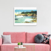 Uitzicht van de grot van Kind op Squirrel Island Canvas Afdruk (Insitu (Woonkamer))