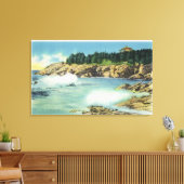 Uitzicht van de grot van Kind op Squirrel Island Canvas Afdruk (Insitu (Woonkamer))