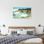 Uitzicht van de grot van Kind op Squirrel Island Canvas Afdruk (Insitu (Slaapkamer))