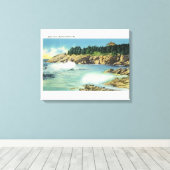 Uitzicht van de grot van Kind op Squirrel Island Canvas Afdruk (Insitu (Houten vloer))