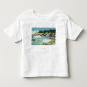 Uitzicht van de grot van Kind op Squirrel Island Kinder Shirts