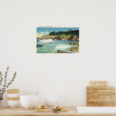 Uitzicht van de grot van Kind op Squirrel Island Poster (Keuken)