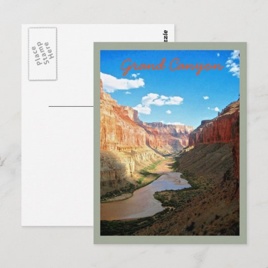 Uitzicht van de Grote Canyon Briefkaart (Voorkant / Achterkant)