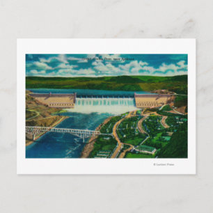Uitzicht van de grote coulee briefkaart