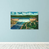 Uitzicht van de grote coulee canvas afdruk (Insitu (Houten vloer))