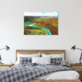 Uitzicht van de grote coulee canvas afdruk (Insitu (Slaapkamer))