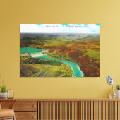 Uitzicht van de grote coulee canvas afdruk (Insitu (Woonkamer))