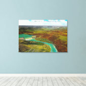 Uitzicht van de grote coulee canvas afdruk (Insitu (Houten vloer))