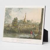 Uitzicht van de Grote Dagon Pagoda in Rangoon van  Fotoplaat (Zijkant)