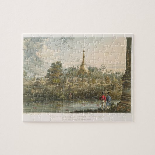 Uitzicht van de Grote Dagon Pagoda in Rangoon van Legpuzzel (Horizontaal)