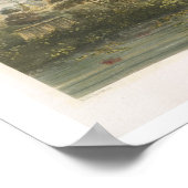 Uitzicht van de Grote Dagon Pagoda in Rangoon van  Poster (Hoek)