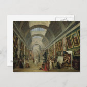 Uitzicht van de Grote Galerij van het Louvre, 1796 Briefkaart (Voorkant / Achterkant)