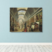 Uitzicht van de Grote Galerij van het Louvre, 1796 Canvas Afdruk (Insitu (Houten vloer))