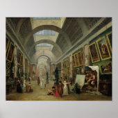 Uitzicht van de Grote Galerij van het Louvre, 1796 Poster (Voorkant)