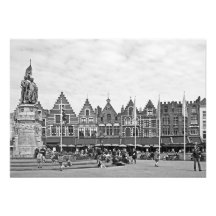 Uitzicht van de Grote Markt in Brugge