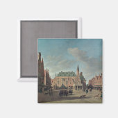 Uitzicht van de Grote Markt in Haarlem Magneet (Voorkant / Achterkant)