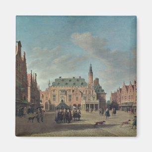 Uitzicht van de Grote Markt in Haarlem Magneet