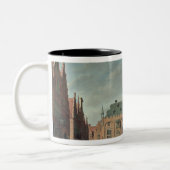 Uitzicht van de Grote Markt in Haarlem Tweekleurige Koffiemok (Links)