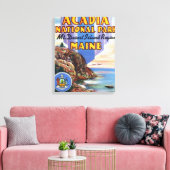 Uitzicht van de Grote Meren en de Maine Seal Canvas Afdruk (Insitu (Woonkamer))