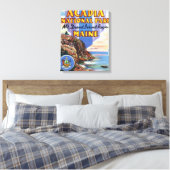 Uitzicht van de Grote Meren en de Maine Seal Canvas Afdruk (Insitu (Slaapkamer))