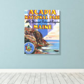 Uitzicht van de Grote Meren en de Maine Seal Canvas Afdruk (Insitu (Houten vloer))