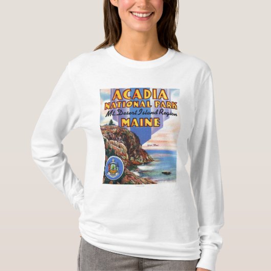 Uitzicht van de Grote Meren en de Maine Seal T-shirt (Voorkant)