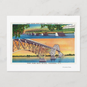 Uitzicht van de Grote Meren Noord- en Zuidbruggen Briefkaart