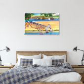 Uitzicht van de Grote Meren Noord- en Zuidbruggen Canvas Afdruk (Insitu (Slaapkamer))