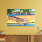 Uitzicht van de Grote Meren Noord- en Zuidbruggen Canvas Afdruk (Insitu (Woonkamer))