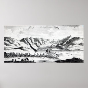 Uitzicht van de Grote Muur aan de zijkant Poster