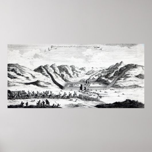 Uitzicht van de Grote Muur aan de zijkant Poster (Voorkant)