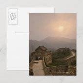 Uitzicht van de Grote Muur van China Briefkaart (Voorkant / Achterkant)