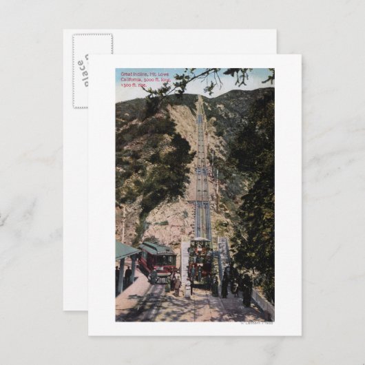 Uitzicht van de grote spoorlijn briefkaart (Voorkant / Achterkant)