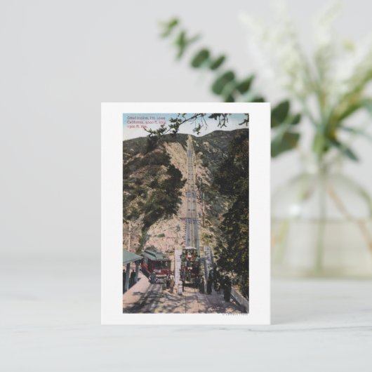 Uitzicht van de grote spoorlijn briefkaart (Staand voorkant)