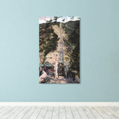 Uitzicht van de grote spoorlijn canvas afdruk (Insitu (Houten vloer))