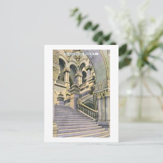 Uitzicht van de Grote Staircase Briefkaart (Staand voorkant)