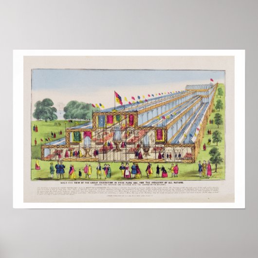 Uitzicht van de grote tentoonstelling in Hyde Pa Poster (Voorkant)